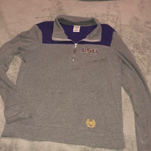 LSU half zip jacket